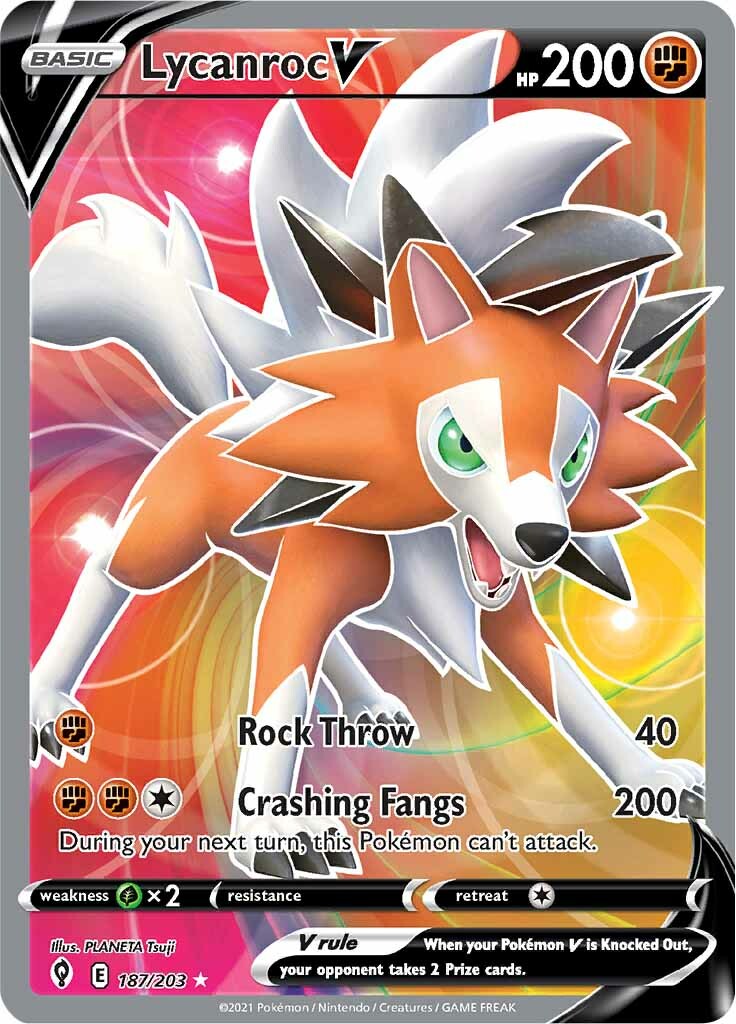 Lycanroc V (187/203) [Sword & Shield: Evolving Skies] | Shuffle n Cut Hobbies & Games