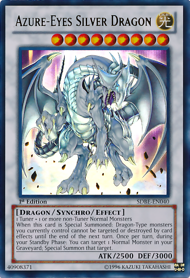 Azure-Eyes Silver Dragon [SDBE-EN040] Ultra Rare | Shuffle n Cut Hobbies & Games