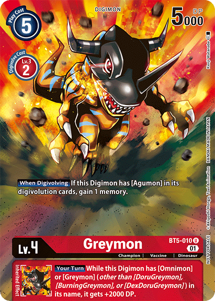 Greymon [BT5-010] (Premier Event) [Battle of Omni Promos] | Shuffle n Cut Hobbies & Games