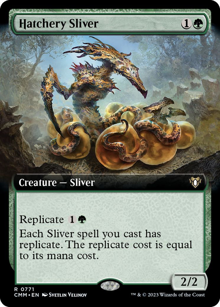 Hatchery Sliver (Extended Art) [Commander Masters] | Shuffle n Cut Hobbies & Games