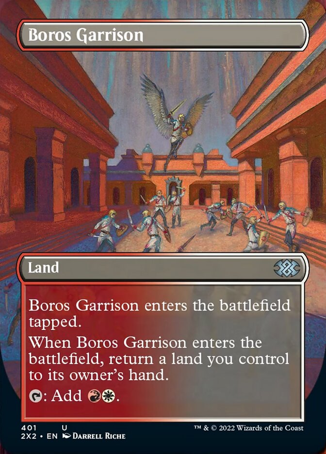 Boros Garrison (Borderless Alternate Art) [Double Masters 2022] | Shuffle n Cut Hobbies & Games