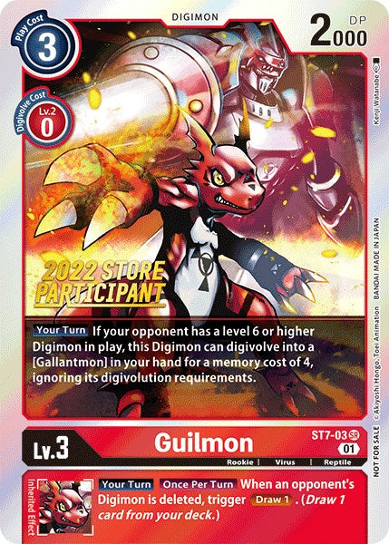 Guilmon [ST7-03] (2022 Store Participant) [Starter Deck: Gallantmon Promos] | Shuffle n Cut Hobbies & Games