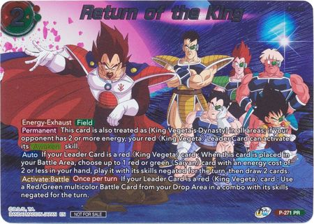 Return of the King (Vicious Rejuvenation Revival Pack) (P-271) [Promotion Cards] | Shuffle n Cut Hobbies & Games