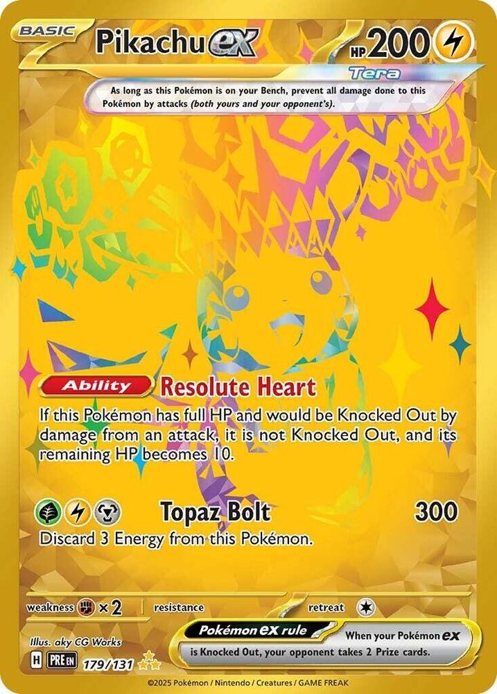 Pikachu ex (179/131) [Scarlet & Violet: Prismatic Evolutions] | Shuffle n Cut Hobbies & Games