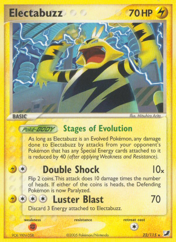 Electabuzz (22/115) [EX: Unseen Forces] | Shuffle n Cut Hobbies & Games