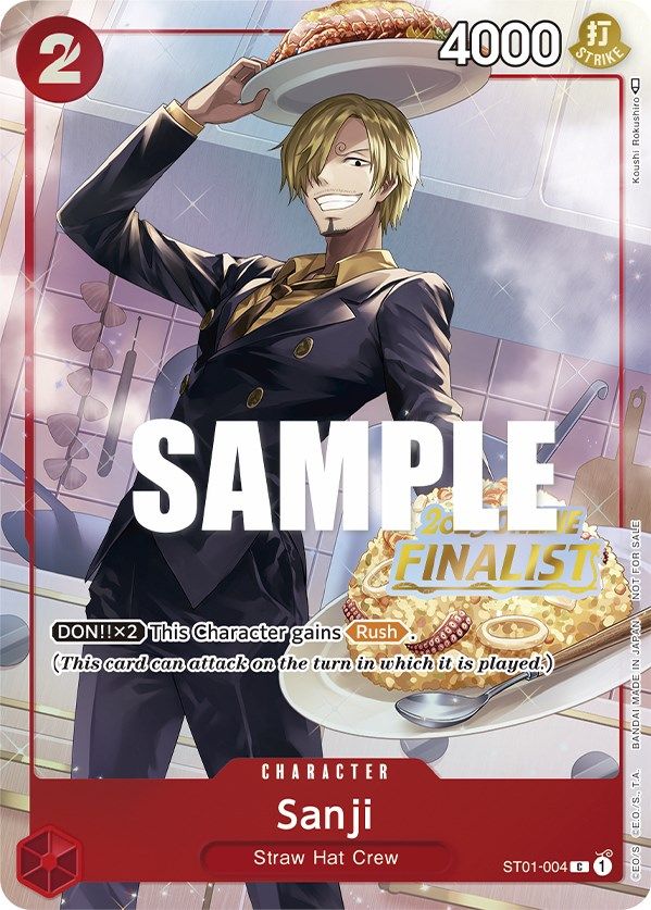 Sanji (Online Regional 2023) [Finalist] [One Piece Promotion Cards] | Shuffle n Cut Hobbies & Games