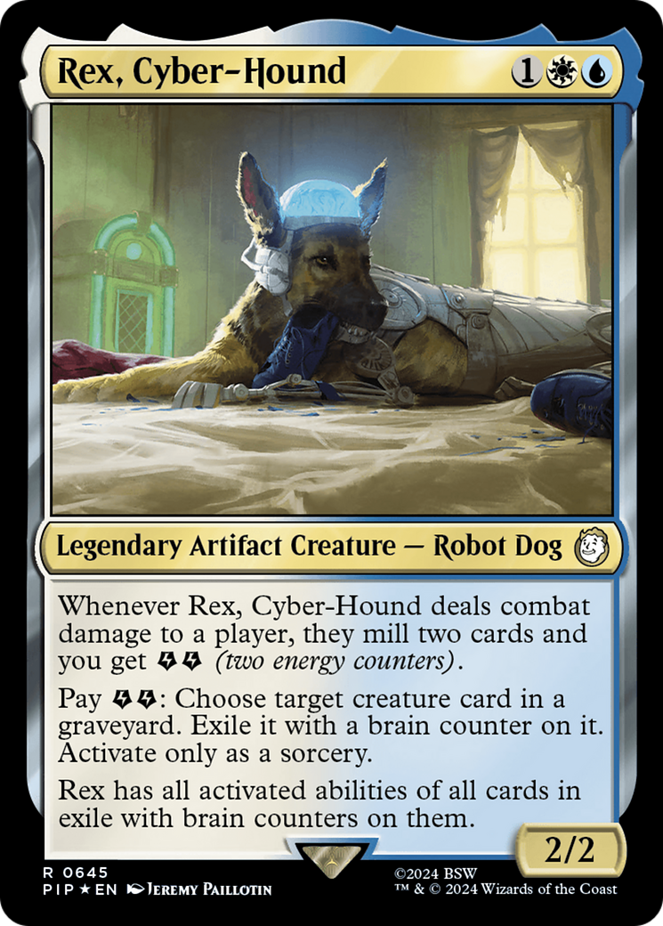 Rex, Cyber-Hound (Surge Foil) [Fallout] | Shuffle n Cut Hobbies & Games