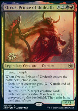 Orcus, Prince of Undeath [Dungeons & Dragons: Adventures in the Forgotten Realms Prerelease Promos] | Shuffle n Cut Hobbies & Games