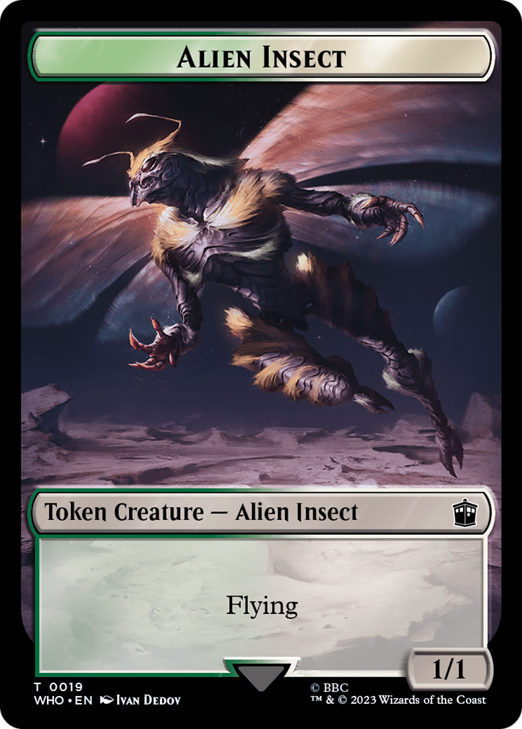 Alien Angel // Alien Insect Double-Sided Token [Doctor Who Tokens] | Shuffle n Cut Hobbies & Games