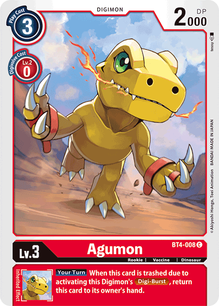 Agumon [BT4-008] [Great Legend] | Shuffle n Cut Hobbies & Games