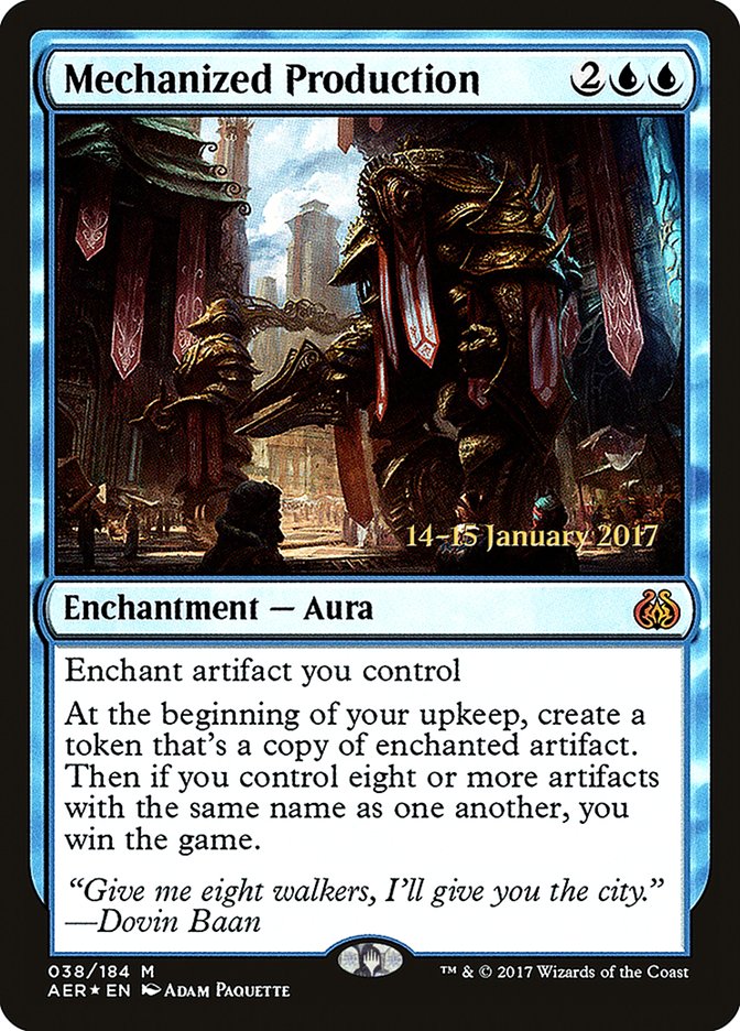 Mechanized Production [Aether Revolt Prerelease Promos] | Shuffle n Cut Hobbies & Games