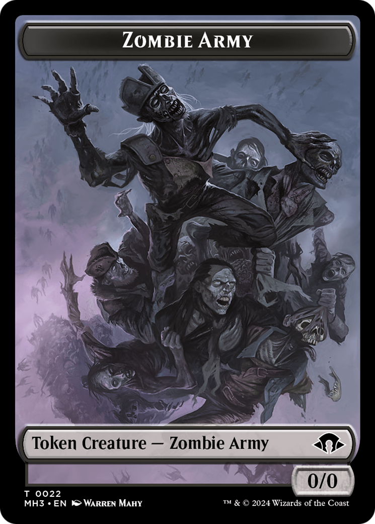 Zombie Army Token [Modern Horizons 3 Tokens] | Shuffle n Cut Hobbies & Games