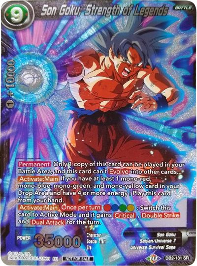 Son Goku, Strength of Legends (Player's Choice) (DB2-131) [Promotion Cards] | Shuffle n Cut Hobbies & Games