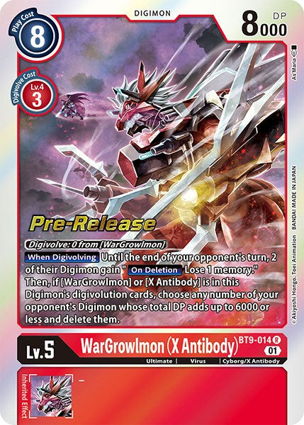 WarGrowlmon (X Antibody) [BT9-014] [X Record Pre-Release Promos] | Shuffle n Cut Hobbies & Games