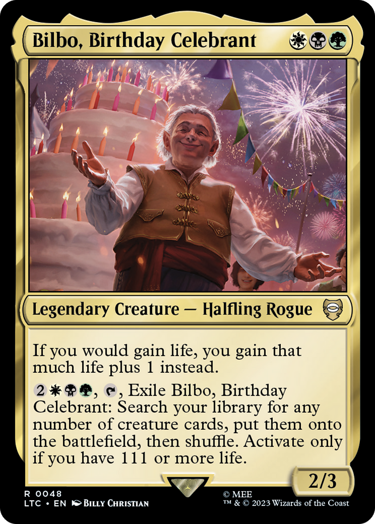 Bilbo, Birthday Celebrant [The Lord of the Rings: Tales of Middle-Earth Commander] | Shuffle n Cut Hobbies & Games