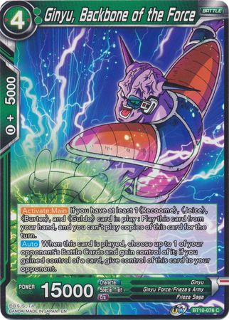 Ginyu, Backbone of the Force (BT10-076) [Rise of the Unison Warrior 2nd Edition] | Shuffle n Cut Hobbies & Games