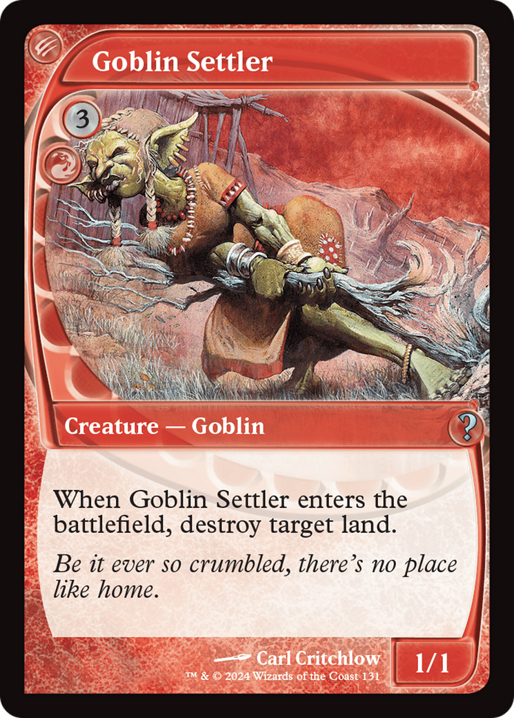 Goblin Settler (Future Sight) [Mystery Booster 2] | Shuffle n Cut Hobbies & Games