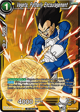 Vegeta, Fatherly Encouragement (Unison Warrior Series Boost Tournament Pack Vol. 7) (P-372) [Tournament Promotion Cards] | Shuffle n Cut Hobbies & Games