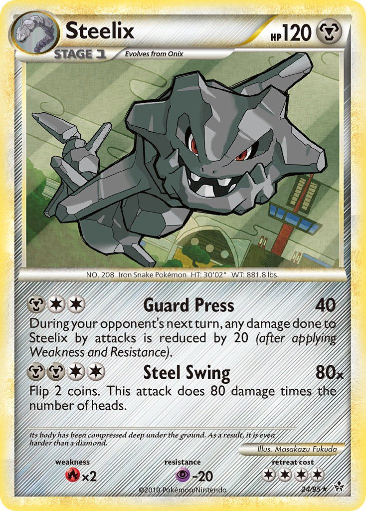 Steelix (24/95) (Theme Deck Exclusive) [HeartGold & SoulSilver: Unleashed] | Shuffle n Cut Hobbies & Games