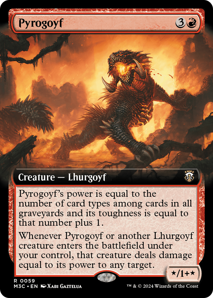 Pyrogoyf (Extended Art) [Modern Horizons 3 Commander] | Shuffle n Cut Hobbies & Games