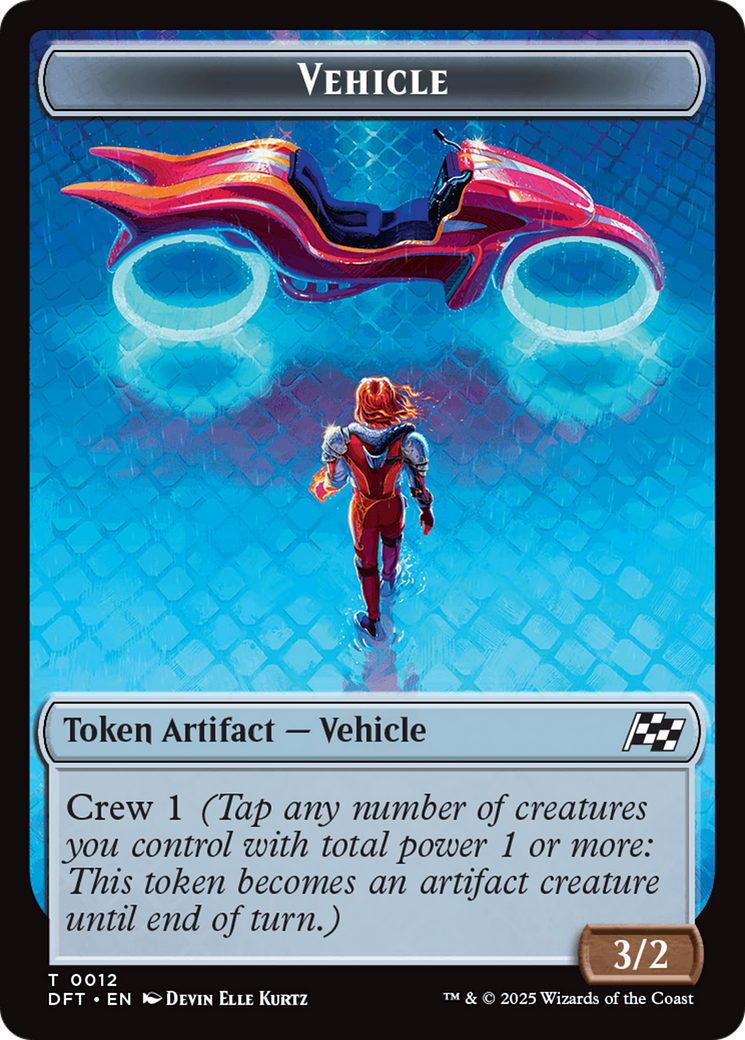 Emblem - Chandra, Spark Hunter // Vehicle Double-Sided Token [Aetherdrift Tokens] | Shuffle n Cut Hobbies & Games