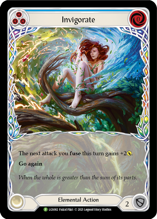 Invigorate (Blue) [LGS082] (Promo)  Rainbow Foil | Shuffle n Cut Hobbies & Games