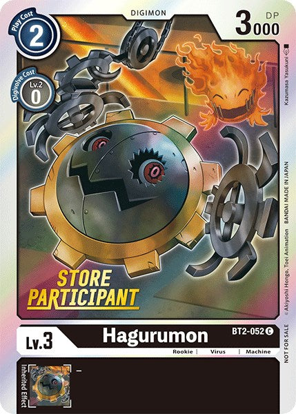 Hagurumon [BT2-052] (Store Participant) [Release Special Booster Promos] | Shuffle n Cut Hobbies & Games