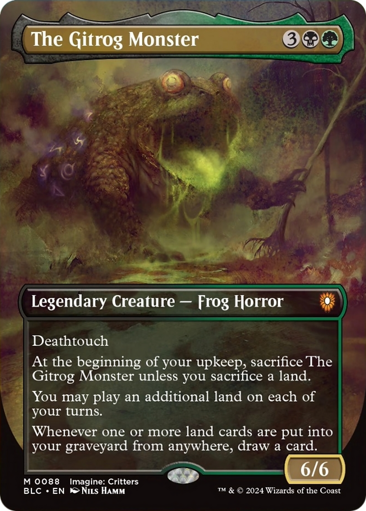 The Gitrog Monster (Borderless) [Bloomburrow Commander] | Shuffle n Cut Hobbies & Games