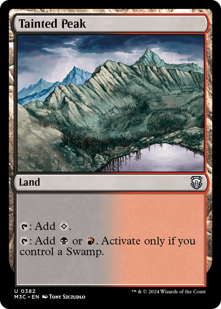 Tainted Peak (Ripple Foil) [Modern Horizons 3 Commander] | Shuffle n Cut Hobbies & Games