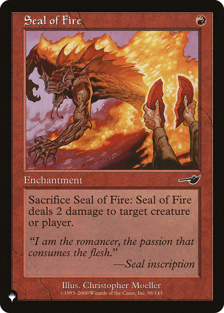 Seal of Fire [The List] | Shuffle n Cut Hobbies & Games