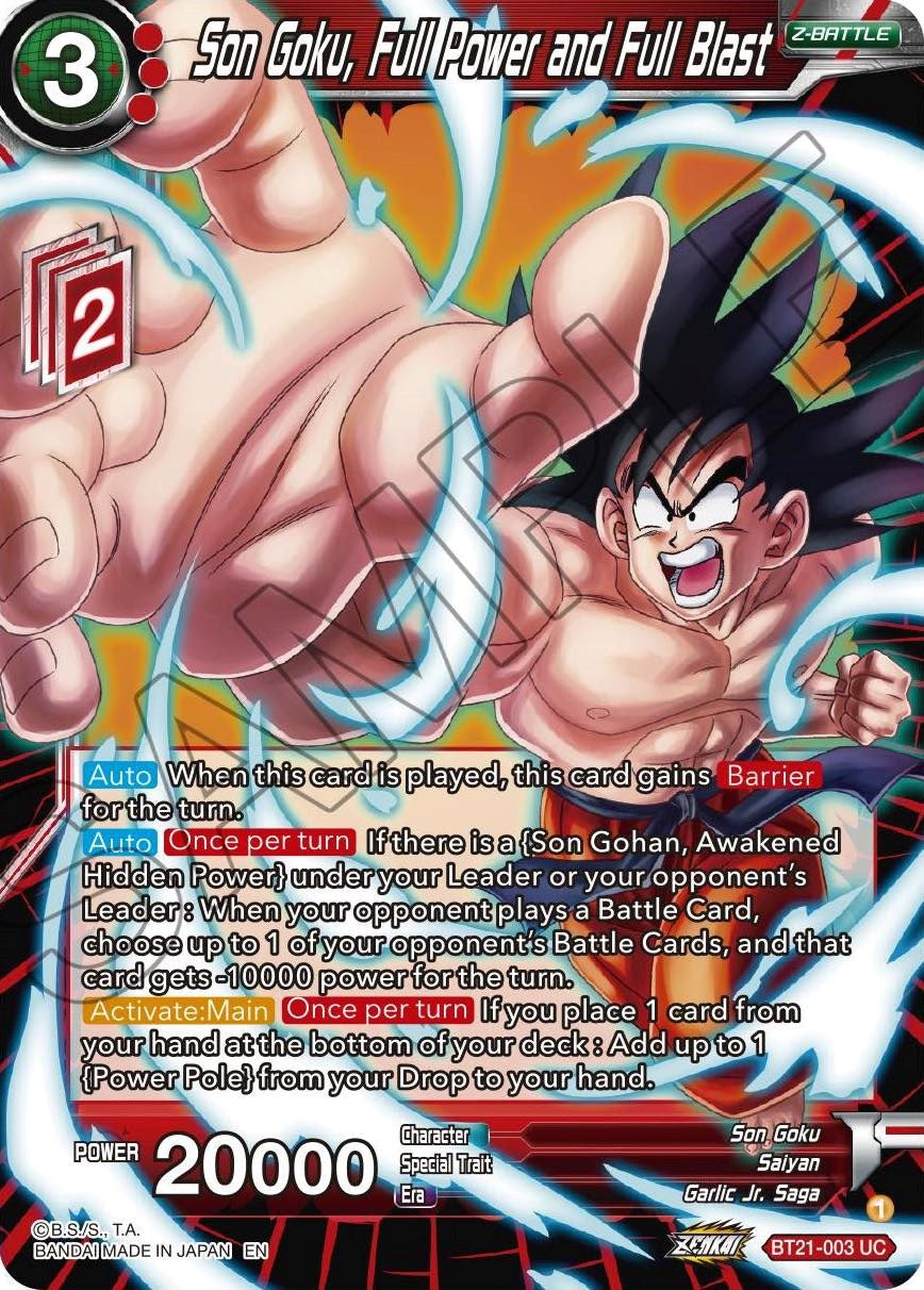 Son Goku, Full Power and Full Blast (BT21-003) [Wild Resurgence] | Shuffle n Cut Hobbies & Games