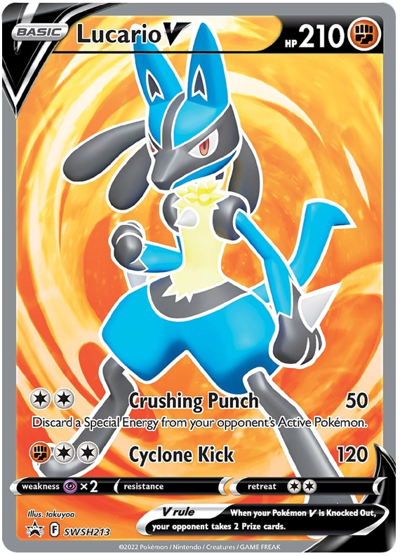 Lucario V (SWSH213) [Sword & Shield: Black Star Promos] | Shuffle n Cut Hobbies & Games