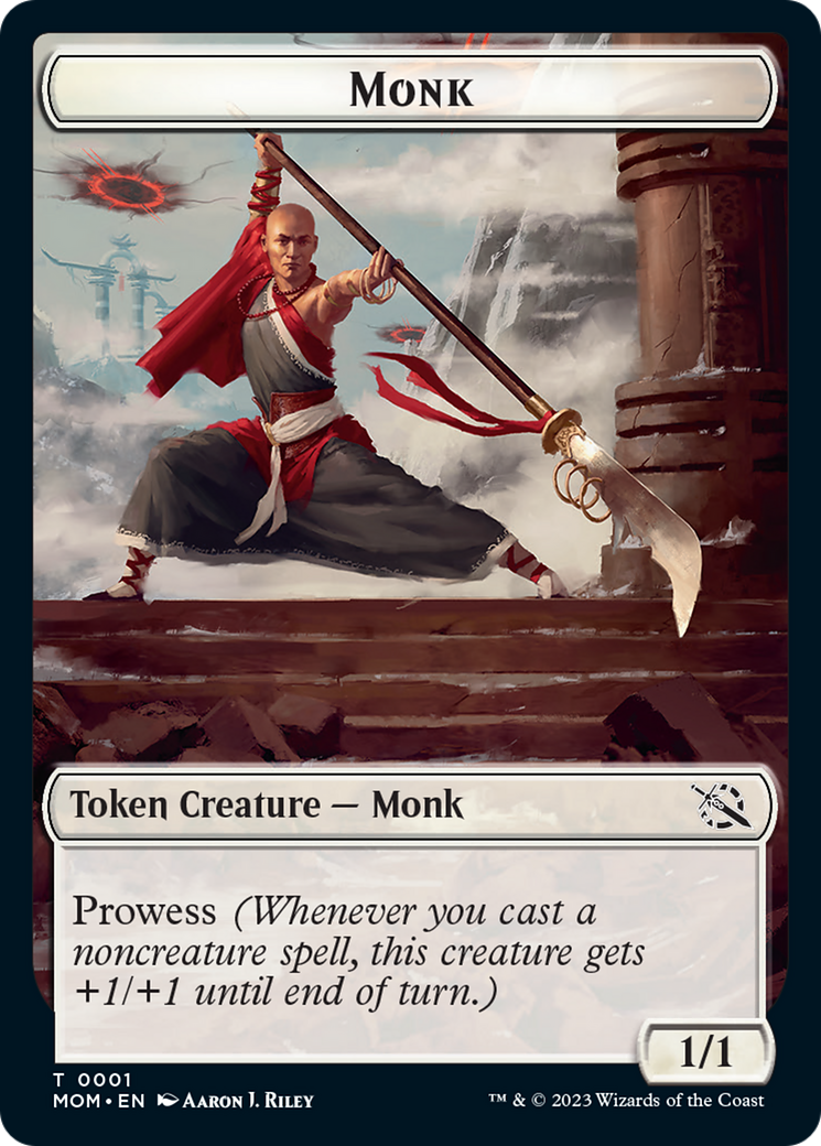 Monk // Kraken Double-Sided Token [March of the Machine Tokens] | Shuffle n Cut Hobbies & Games