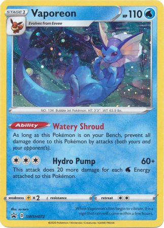 Vaporeon (SWSH072) [Sword & Shield: Black Star Promos] | Shuffle n Cut Hobbies & Games