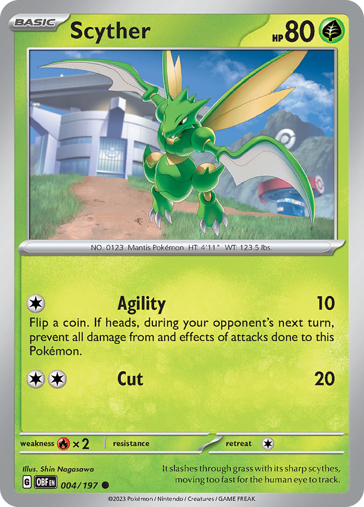 Scyther (004/197) [Scarlet & Violet: Obsidian Flames] | Shuffle n Cut Hobbies & Games