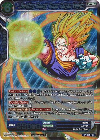 Bursting Energy Super Saiyan Vegito (P-014) [Promotion Cards] | Shuffle n Cut Hobbies & Games