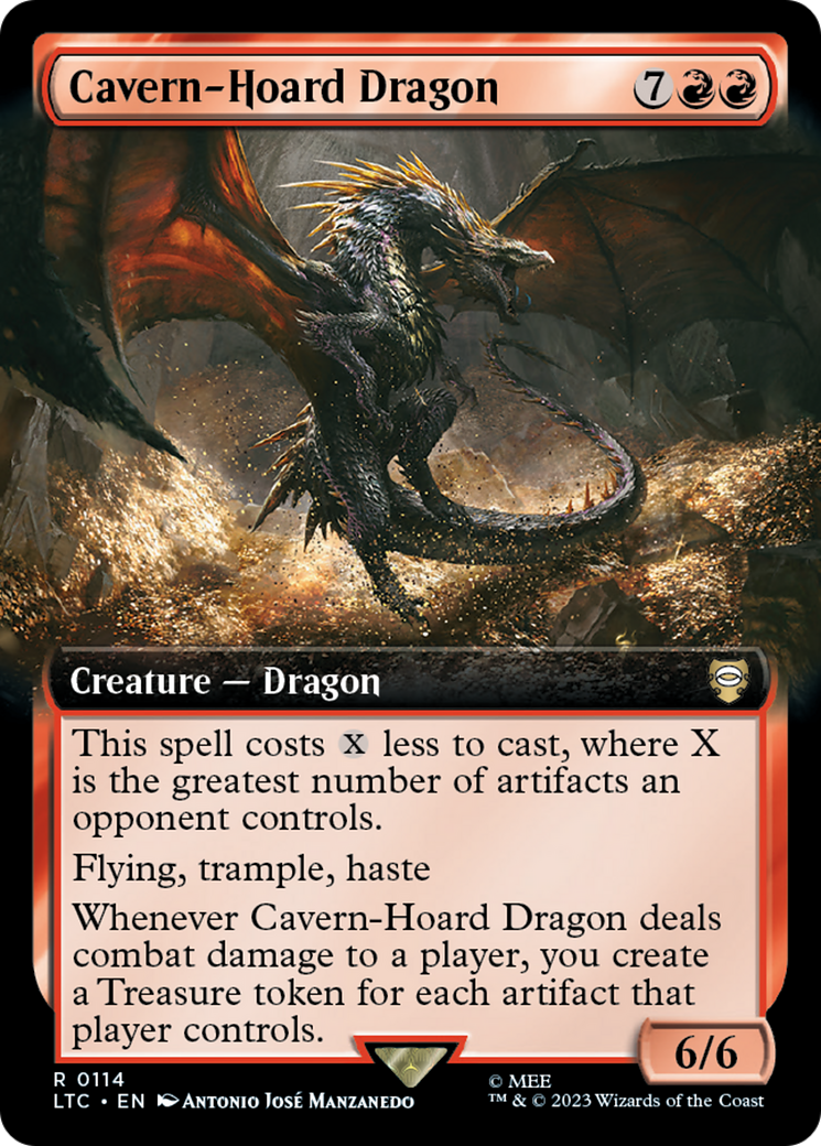 Cavern-Hoard Dragon (Extended Art) [The Lord of the Rings: Tales of Middle-Earth Commander] | Shuffle n Cut Hobbies & Games