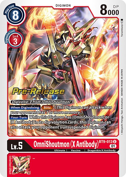 OmniShoutmon (X Antibody) [BT9-013] [X Record Pre-Release Promos] | Shuffle n Cut Hobbies & Games