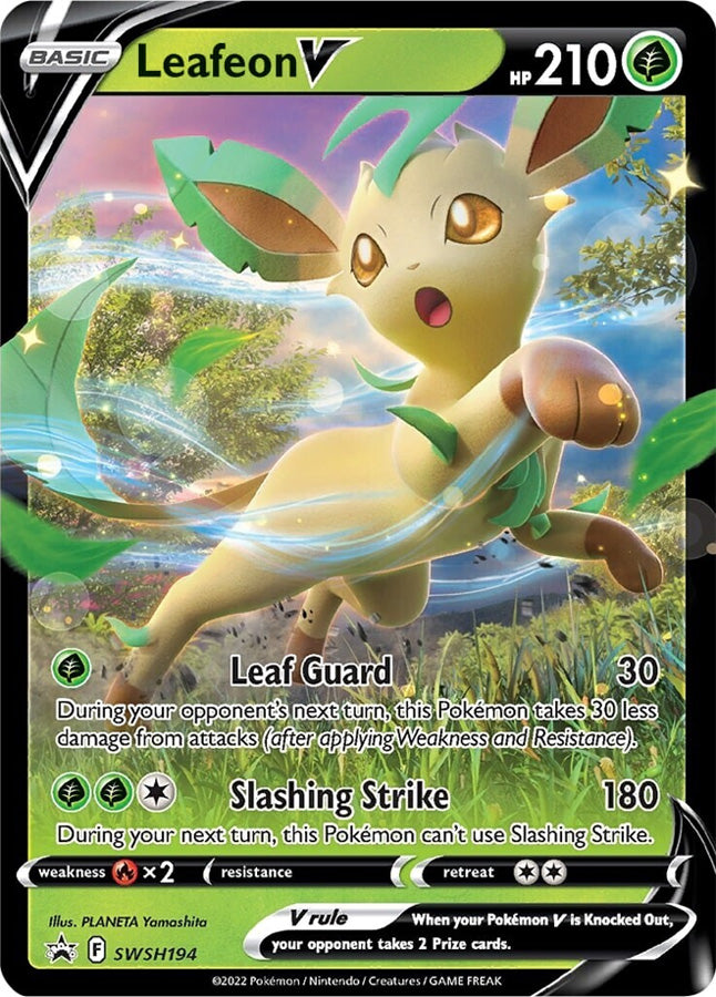 Leafeon V (SWSH194) [Sword & Shield: Black Star Promos] | Shuffle n Cut Hobbies & Games