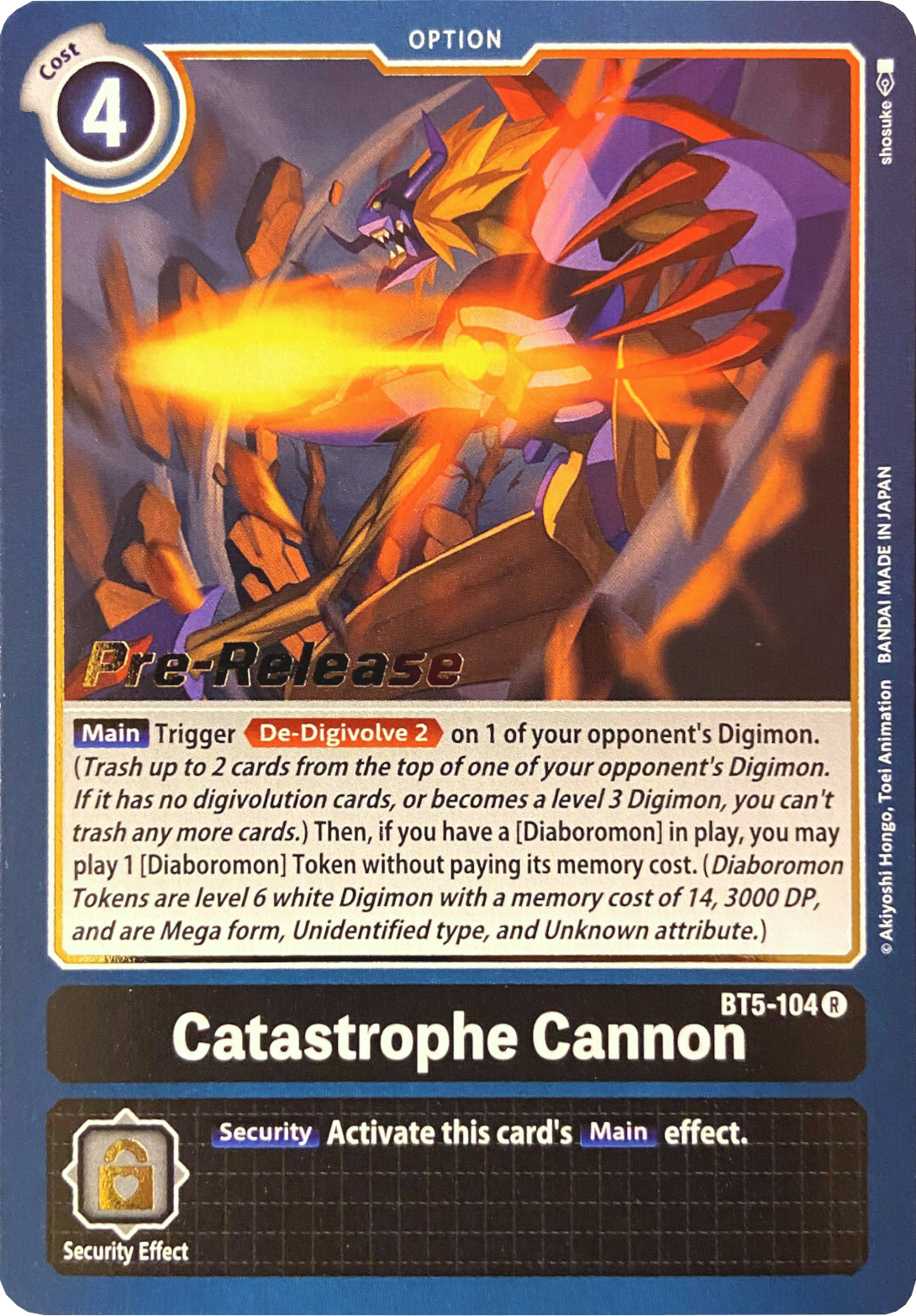 Catastrophe Cannon [BT5-104] [Battle of Omni Pre-Release Promos] | Shuffle n Cut Hobbies & Games