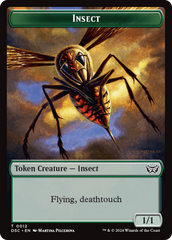 Insect (0012) // Spider Double-Sided Token [Duskmourn: House of Horror Commander Tokens] | Shuffle n Cut Hobbies & Games