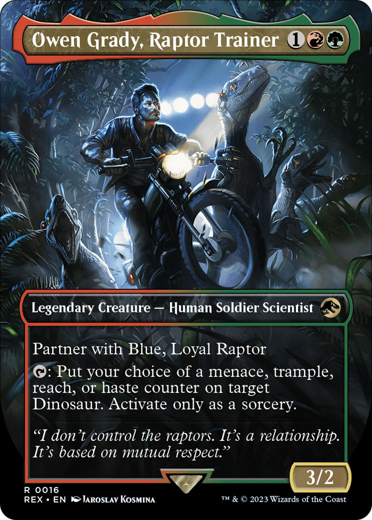 Owen Grady, Raptor Trainer (Borderless) [Jurassic World Collection] | Shuffle n Cut Hobbies & Games