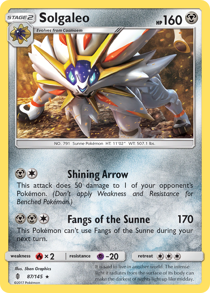 Solgaleo (87/145) [Sun & Moon: Guardians Rising] | Shuffle n Cut Hobbies & Games