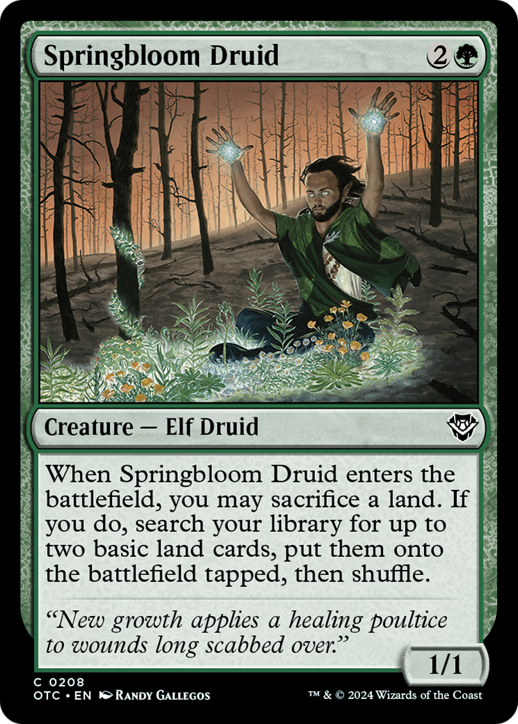 Springbloom Druid [Outlaws of Thunder Junction Commander] | Shuffle n Cut Hobbies & Games