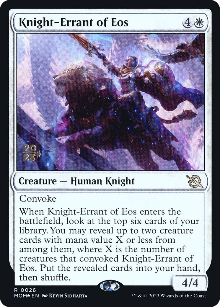 Knight-Errant of Eos [March of the Machine Prerelease Promos] | Shuffle n Cut Hobbies & Games