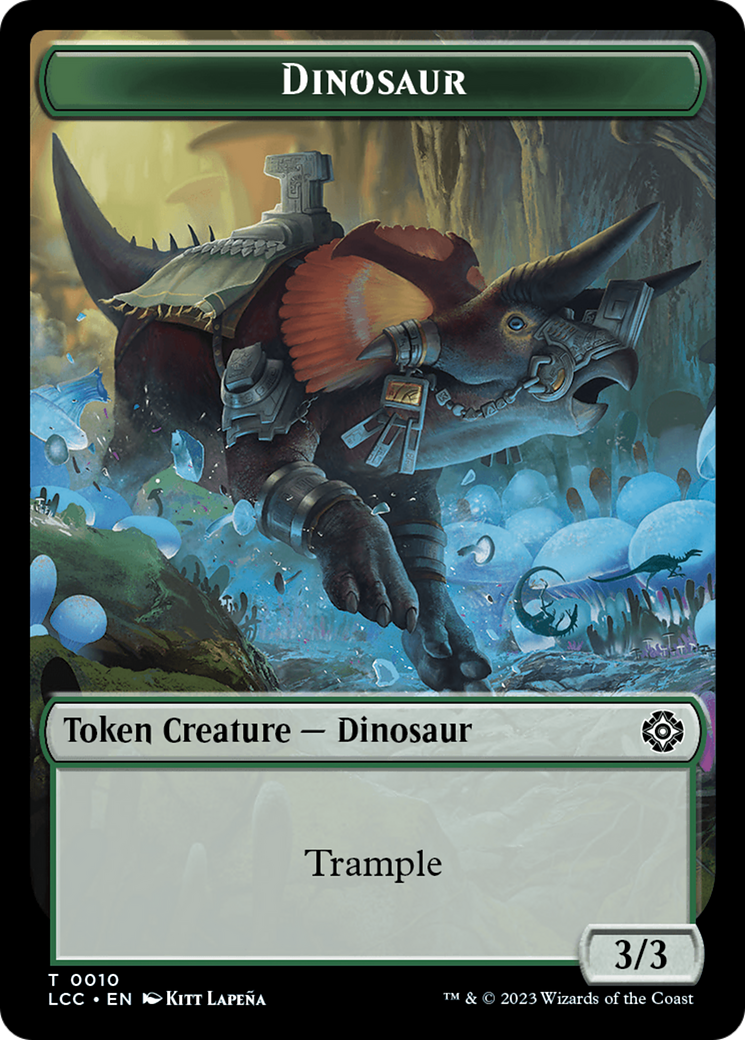 Copy // Dinosaur Double-Sided Token [The Lost Caverns of Ixalan Commander Tokens] | Shuffle n Cut Hobbies & Games