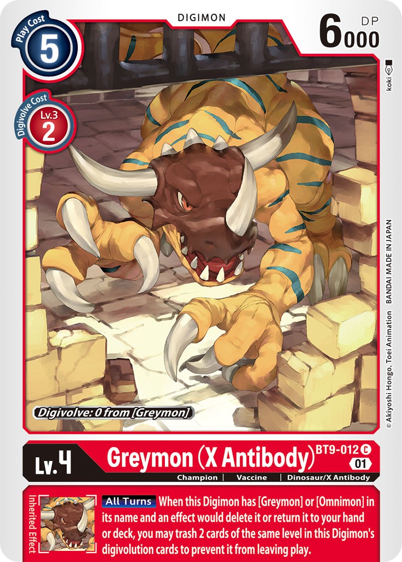 Greymon (X Antibody) [BT9-012] [X Record] | Shuffle n Cut Hobbies & Games