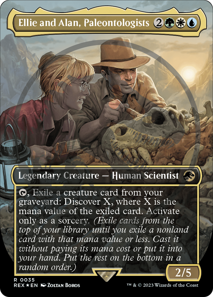 Ellie and Alan, Paleontologists (Emblem) (Borderless) [Jurassic World Collection Tokens] | Shuffle n Cut Hobbies & Games