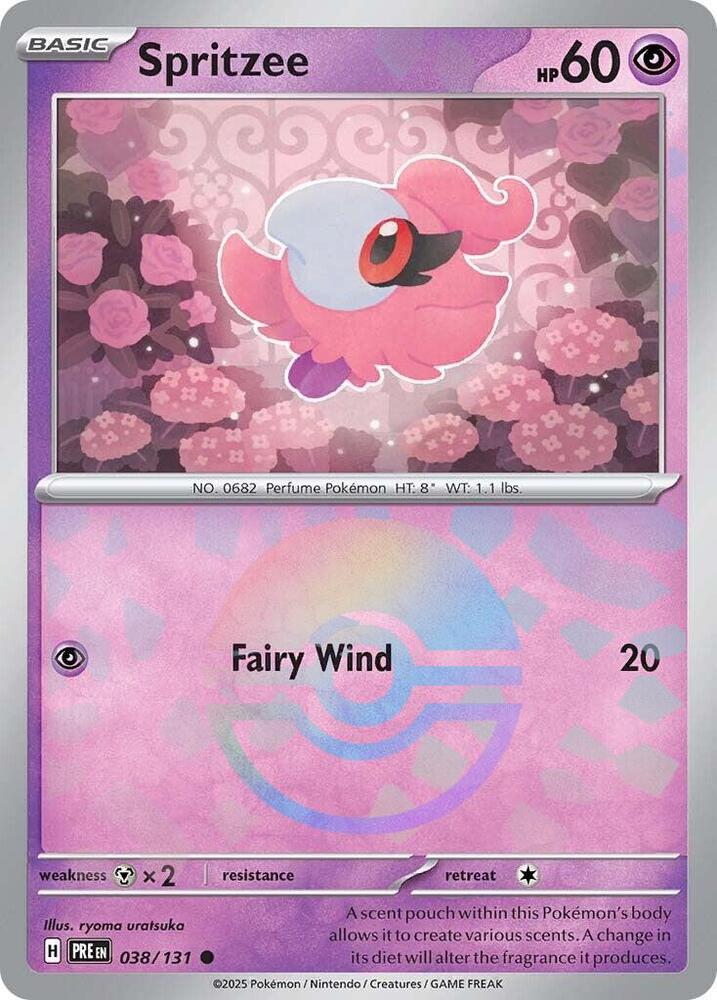 Spritzee (038/131) (Poke Ball Pattern) [Scarlet & Violet: Prismatic Evolutions] | Shuffle n Cut Hobbies & Games