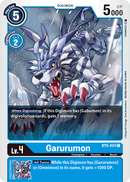 Garurumon [BT5-024] [Battle of Omni] | Shuffle n Cut Hobbies & Games